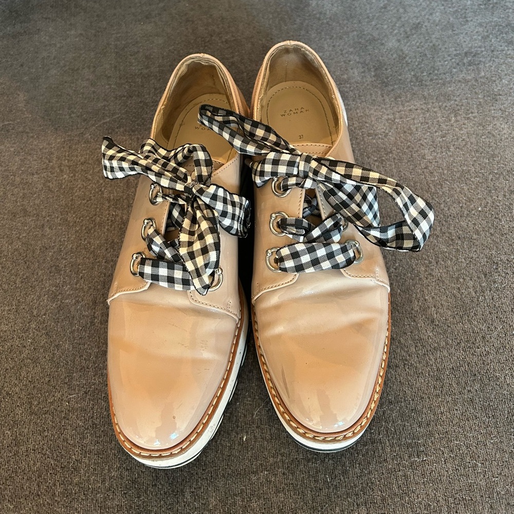 Zara comfy chic loafers in nude